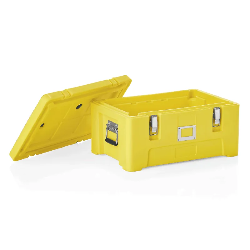 Thermotransportcontainer GN 1/1, 63 x 43 x 31 cm, geel, polyethyleen Populair