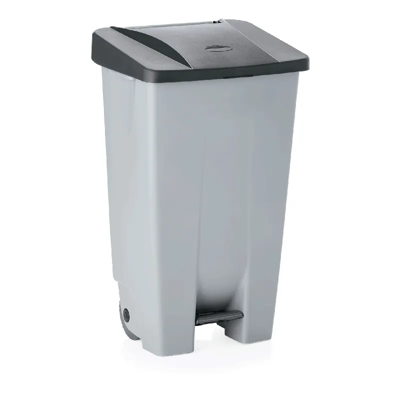 pedaalafvalbak, met zwarte deksel, 120 liter, 41 x 51 x 87 cm, polyethyleen Shop Nu