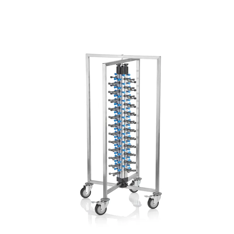 Hete Deal tellerstapelsysteem voor 48 borden, 65 x 59 x 126 cm, aluminium, staal, ABS-kunststof