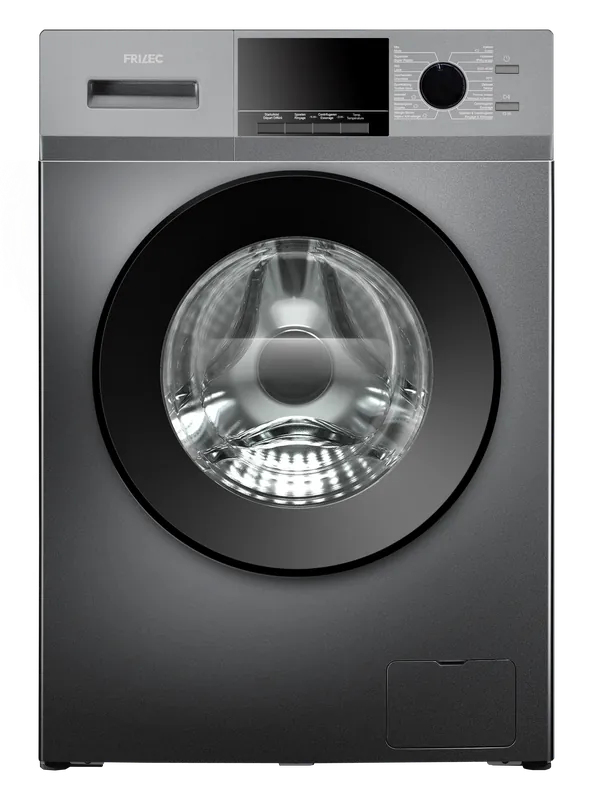 Wasmachine - Zwart - 9 KG- 1400 toeren - Frilec Hoge Kwaliteit
