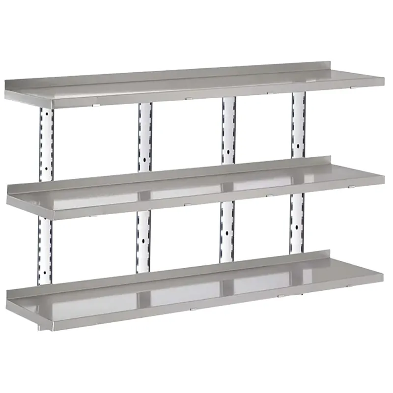 Beste Prijs Gastro-M compleet wandrek 3 niveaus 180x40cm - volledige montageset (excl. schroeven)