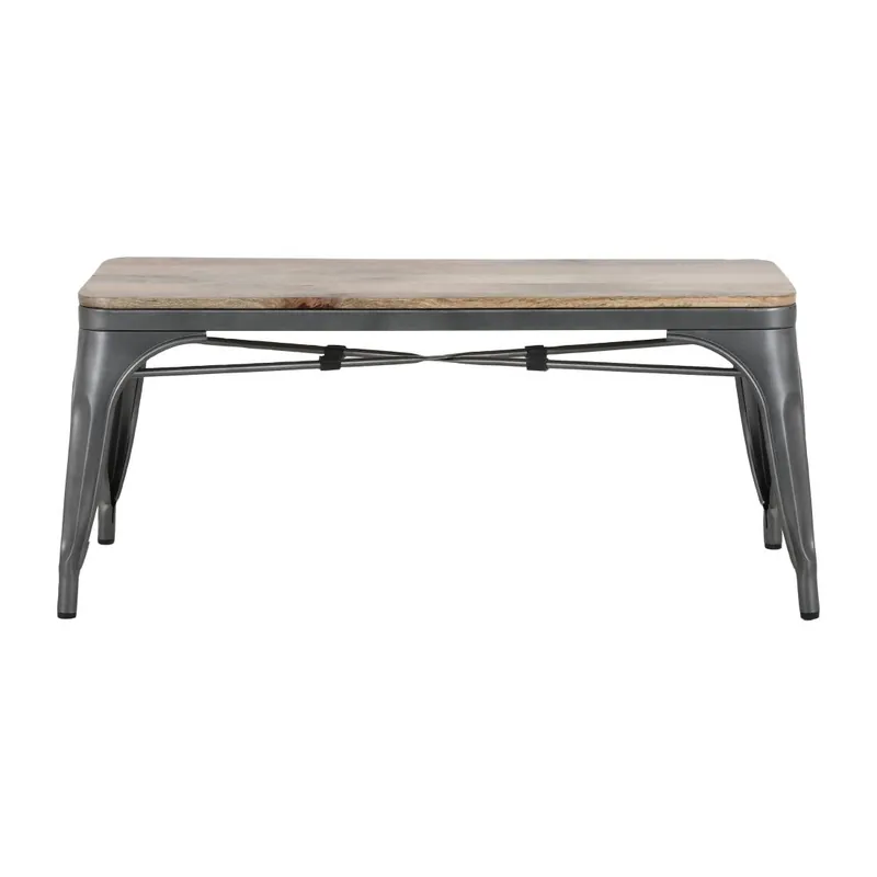 Beste Prijs Bolero Bistro Bank Met Mangohout En Donkergrijze Poten 1000mm (2 stuks)
