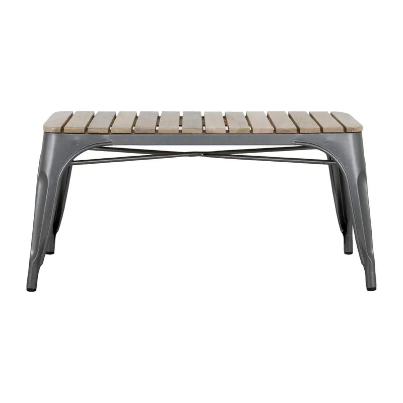 Actieprijs Bolero Bistro Bank Met Mangohouten Latten En Donkergrijze Poten 850mm (2 stuks)