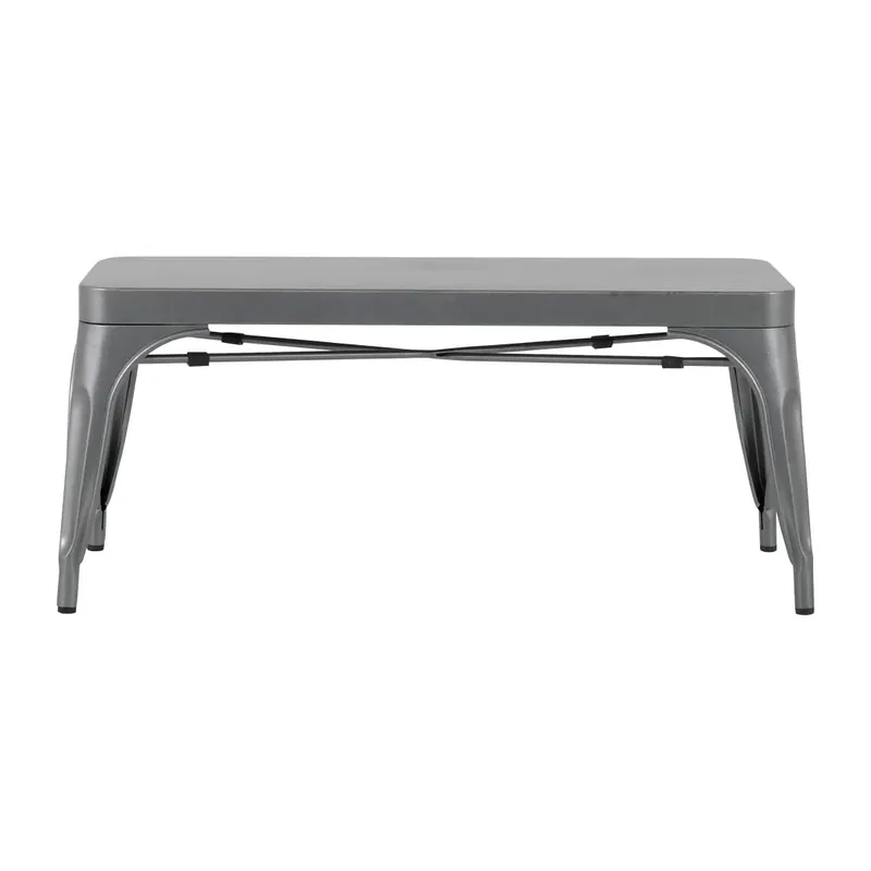 Laatste Kans Bolero Bistro Metalen Bank Donkergrijs 1000mm (2 stuks)