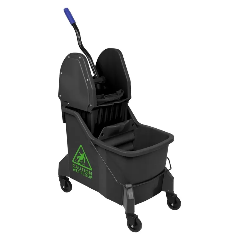 Merkproduct Jantex dweilemmer met twee compartimenten en pers Groen 30Ltr