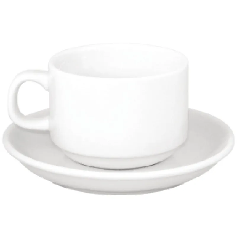Voordeelprijs SPECIALE AANBIEDING Athena Hotelware stapelbare theekoppen en schotels (24 stuks)