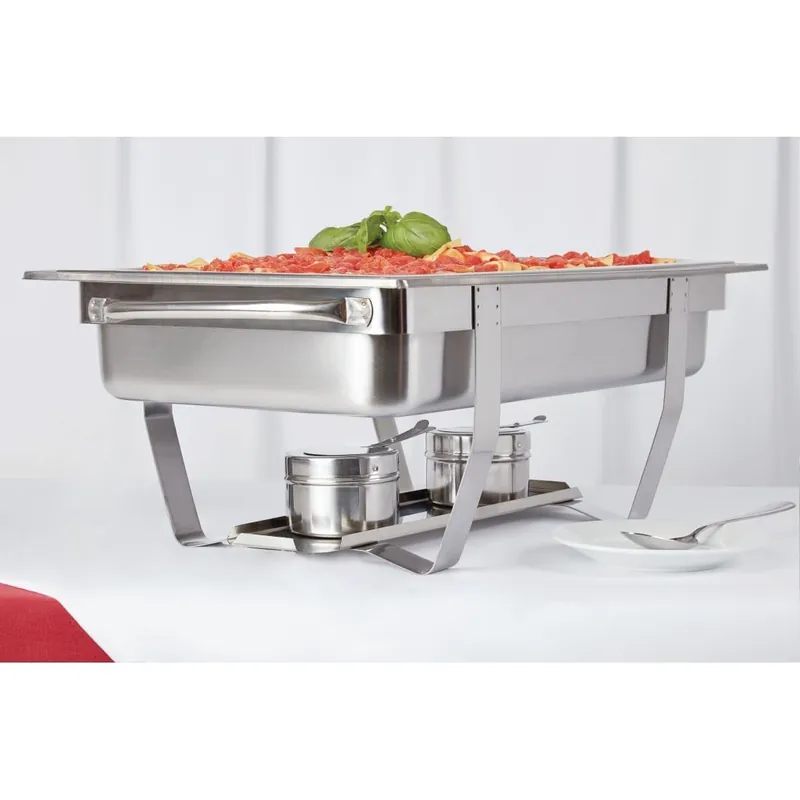 SPECIALE AANBIEDING Olympia Milan Chafing Dish met Olympia vloeibare brandpasta x24 Koop Vandaag