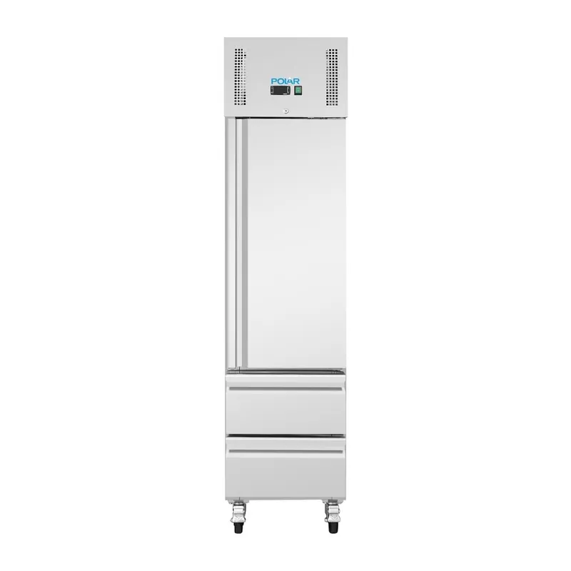 Polar G-Series GN-koelkast, slank model, met 1 deur en 2 laden Op = Op