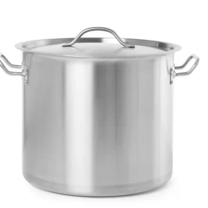 Lage Prijs OUTLET - Kookpan / Soeppan Hoog met Deksel - RVS - 22 Liter - 280mm Hoog
