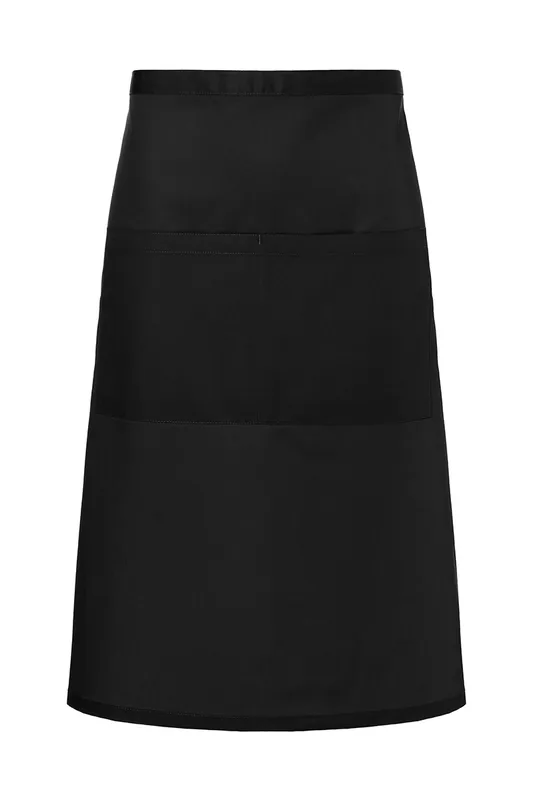 Bistro-Schort Met Zakje (Basismodel) - Zwart Op = Op