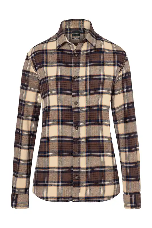 Damesblouse Met Ruitjespatroon Urban-Trend - Sahara - L Beperkte Voorraad