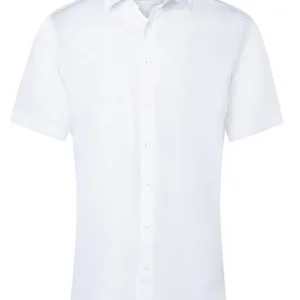Voordeelprijs Herenoverhemd Met Korte Mouwen, Active-Stretch, Slim Fit - Wit - S