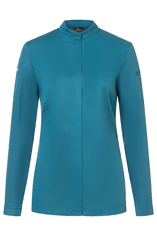 Veilige Betaling Dames Koksbuis Met Lange Mouwen Diamond Cut Avantgarde - Donker Petrol - 34
