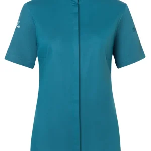 Koksbuis Met Korte Mouwen Voor Dames Diamond Cut Avantgarde - Donker Petrol - 34 Weekendaanbieding