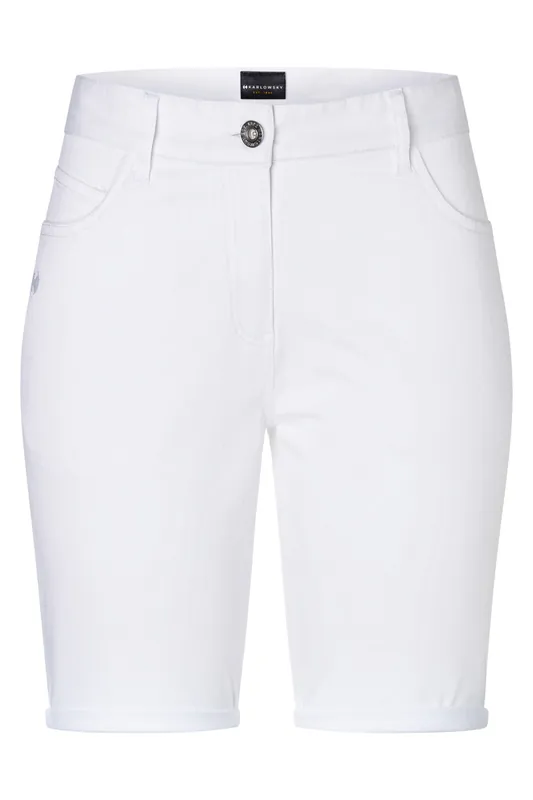 Damesshorts Met 5 Zakken, Klassiek Stretchmateriaal - Wit - 34 Goedkoop