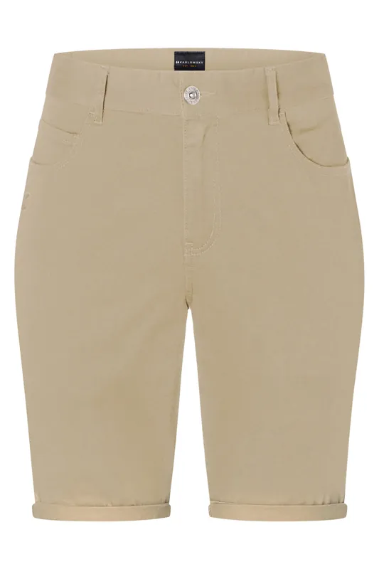 Hoge Kwaliteit Damesshorts Met 5 Zakken, Klassiek Stretchmateriaal - Pebble Beige - 34