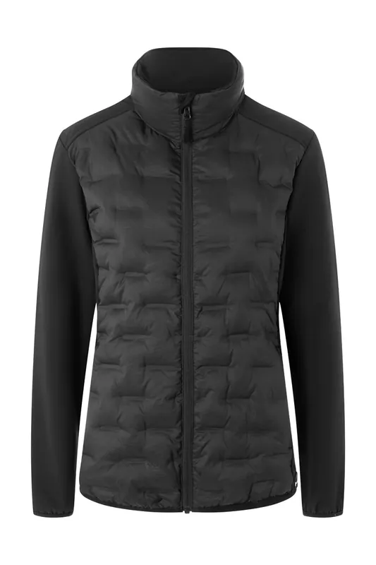 Beperkte Voorraad Dames Hybride Jas Outdoor-Pro, Gemaakt Van Duurzaam Materiaal - Zwart - L