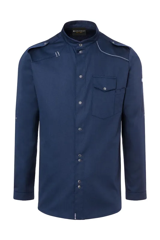 Goedkoop Chefhemd New-Identity - Marineblauw - 46