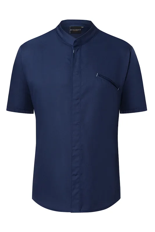 Shop Nu Koksbuis Met Korte Mouwen Modern-Touch - Marineblauw - 46