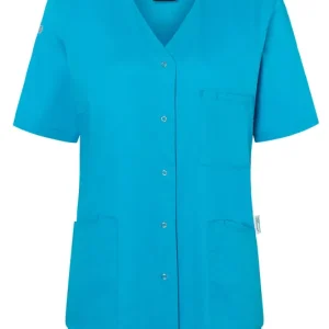 Direct Beschikbaar Damestuniek Met Korte Mouwen, Essential, Gemaakt Van Duurzaam Materiaal - Pacific Blue - 34