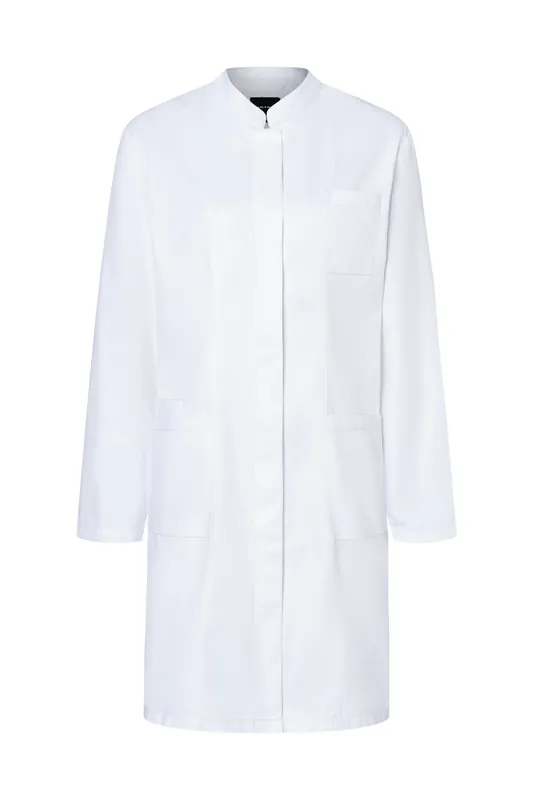 Dames Dokters- En Laboratoriumjas, Modern Model Met Opstaande Kraag - Wit - 34 Tijdelijk Beschikbaar