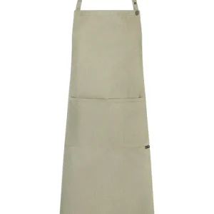 Hete Deal Schort Met Borststuk In Jeansstijl - Vintage Mosgroen