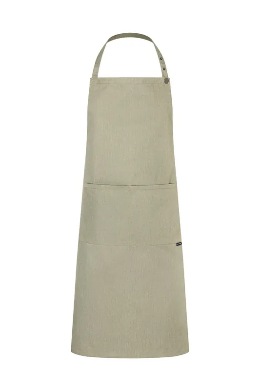 Hete Deal Schort Met Borststuk In Jeansstijl - Vintage Mosgroen