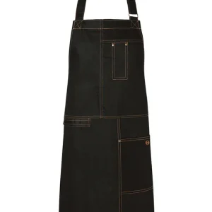 Schort Met Borststuk In Urban Casual Stijl - Zwart Dagaanbieding