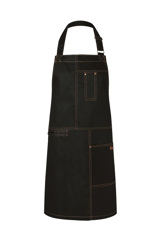 Schort Met Borststuk In Urban Casual Stijl - Zwart Dagaanbieding