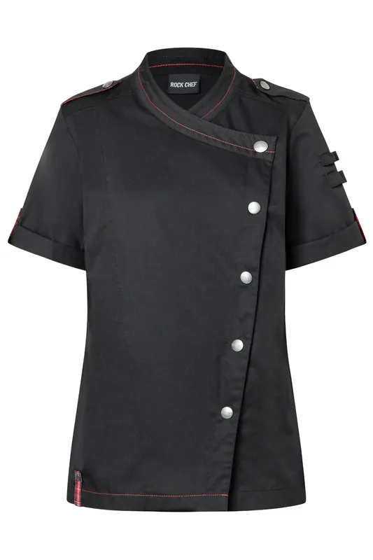 Aanbieding Koksbuis Met Korte Mouwen Voor Dames Rock Chef-Stage2 - Zwart - 34