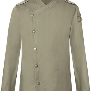 Koksbuis Met Lange Mouwen Voor Heren, Denimstijl, Rock Chef-Stage2 - Vintage Mosgroen - 46 Direct Beschikbaar