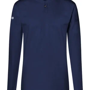 Dameswerkshirt Met Lange Mouwen - Marineblauw - L Actieprijs