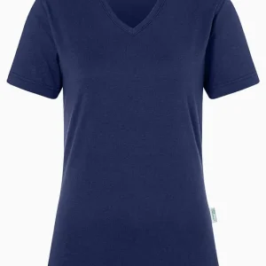 Dames T-Shirt In Casual Stijl, Gemaakt Van Duurzaam Materiaal - Marineblauw - L Gecertificeerd