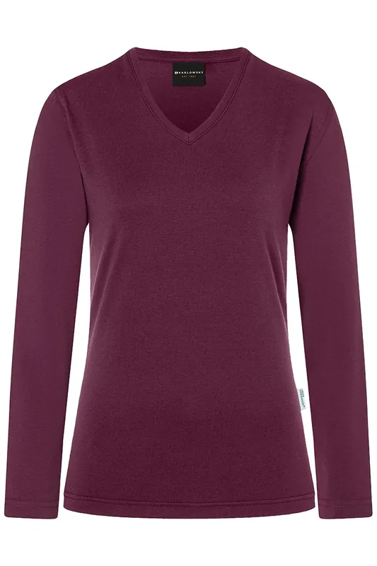 Damesoverhemd Met Lange Mouwen, Casual Stijl - Aubergine - L Bestel Nu
