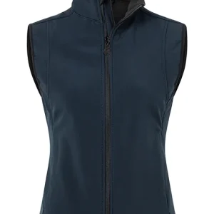 Rechtstreeks Van De Fabrikant Damesvest Van Softshellstof, Klassiek Model - Marineblauw - L