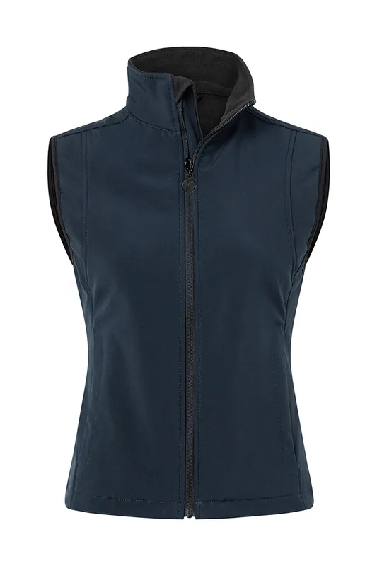 Rechtstreeks Van De Fabrikant Damesvest Van Softshellstof, Klassiek Model - Marineblauw - L
