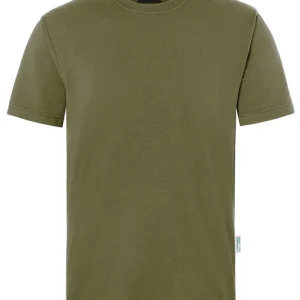 T-Shirt Voor Heren, Casual Model, Gemaakt Van Duurzaam Materiaal - Mosgroen - L Favoriet
