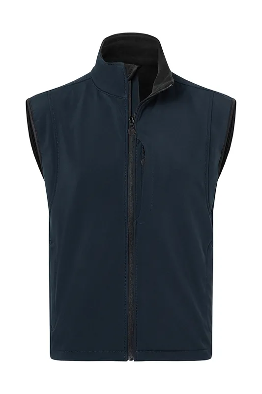 Klassiek Softshell Vest Voor Heren - Marineblauw - 4XL Laatste Versie