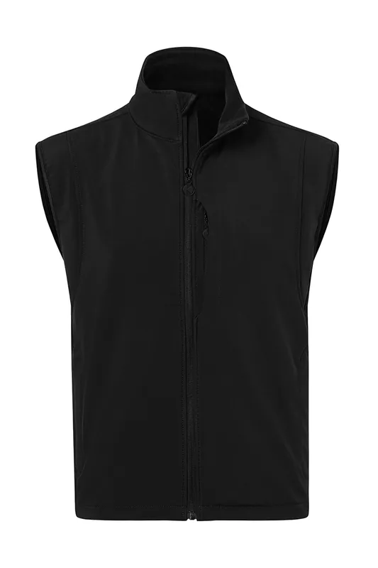 Beste Prijs Klassiek Softshell Vest Voor Heren - Zwart - 2XL