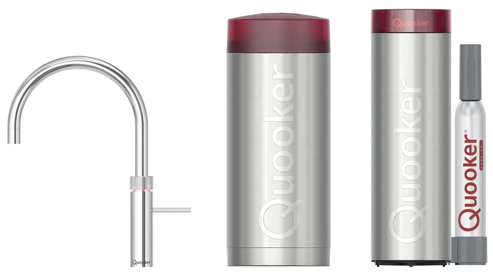 Quooker 22FRCHRCUBE kokendwaterkraan Op = Op
