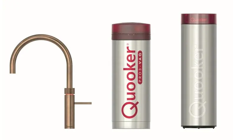 Direct Verzonden Quooker 3FRPTNCUBE kokendwaterkraan